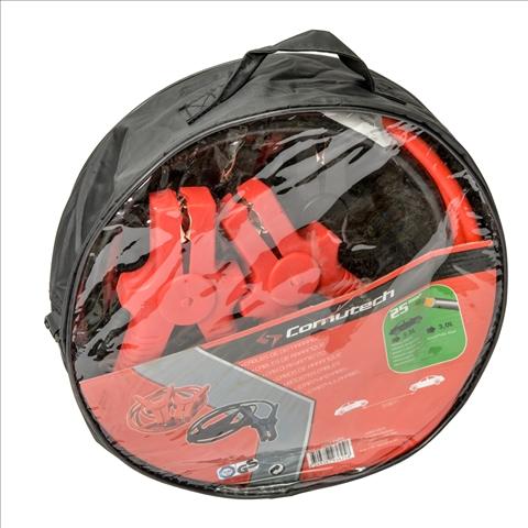 Set cabluri de pornire auto GREEN VALLEY Comutech 793 625, curent maxim 300 A, lungime 3.5 m, culori negru/roșu